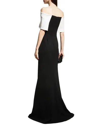Lela Rose Women's Off-the-Shoulder Two-Tone Gown | Thumbnail 4