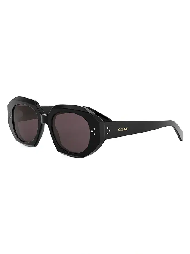 CELINE Women's 3 Dot 52MM Geometric Sunglasses - Black