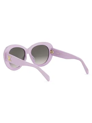 CELINE Women's Triomphe 55MM Butterfly Sunglasses - Lilac | Thumbnail 4 CELINE Women's Triomphe 55MM Butterfly Sunglasses - Lilac | Thumbnail 4