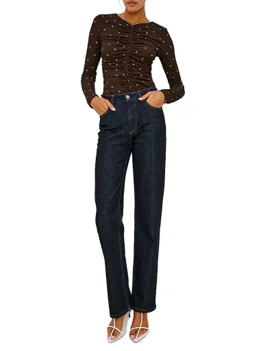 RAILS Women's Georgina Polka Dot Ruched Top | Thumbnail 2