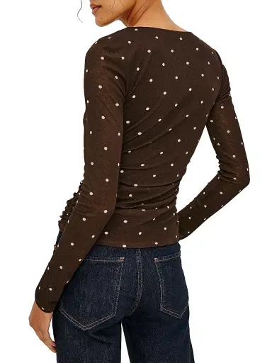 RAILS Women's Georgina Polka Dot Ruched Top | Thumbnail 4