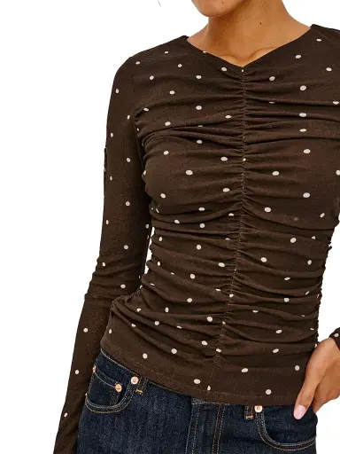 RAILS Women's Georgina Polka Dot Ruched Top | Thumbnail 5
