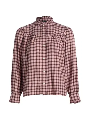 RAILS Women's Alanna Checked Cotton-Blend Blouse | Thumbnail 1