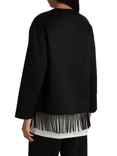 RAILS Women's Tomoko Fringed Wool-Blend Coat - Black | Thumbnail 5 RAILS Women's Tomoko Fringed Wool-Blend Coat - Black | Thumbnail 5