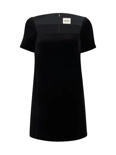 Khaite Women's Benji Velvet Shift Minidress - Black | Thumbnail 1 Khaite Women's Benji Velvet Shift Minidress - Black | Thumbnail 1