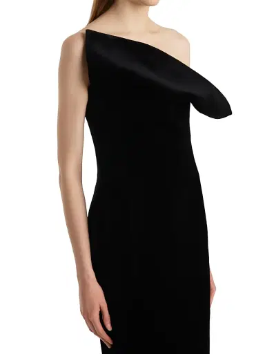 Khaite Women's Sato Strapless Sculpted Dress - Black | Thumbnail 4 Khaite Women's Sato Strapless Sculpted Dress - Black | Thumbnail 4