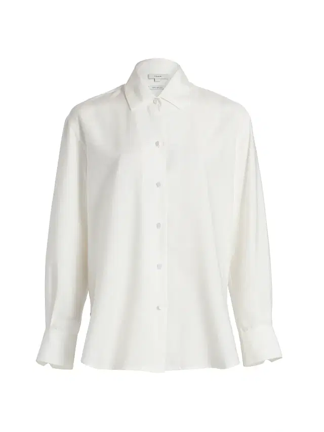 Vince Women's Relaxed Button-Up Refined Shirt - Cream