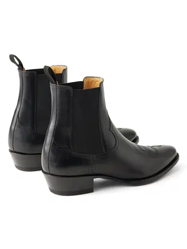 Ralph Lauren Purple Label Men's Chelsea Western Boots - Black | Thumbnail 3 Ralph Lauren Purple Label Men's Chelsea Western Boots - Black | Thumbnail 3