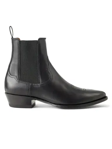 Ralph Lauren Purple Label Men's Chelsea Western Boots - Black | Thumbnail 1 Ralph Lauren Purple Label Men's Chelsea Western Boots - Black | Thumbnail 1