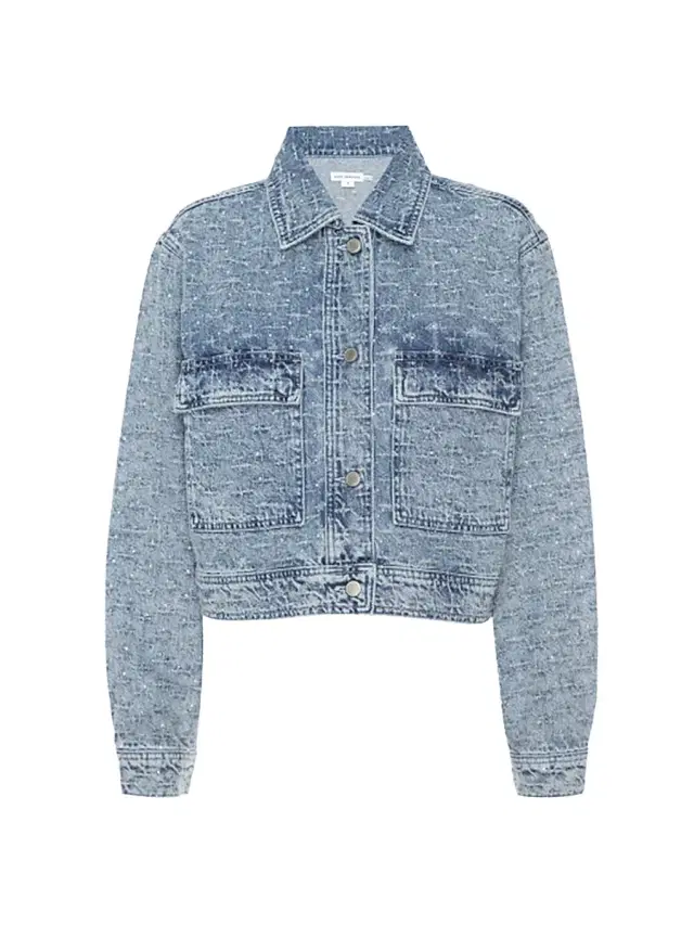 Good American Women's Crystal Denim Jacket - Indigo