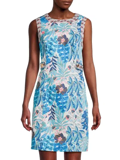 Lilly Pulitzer Women's Juno Stretch Shift Minidress - Breezy Aqua - Size 16 | Thumbnail 3 Lilly Pulitzer Women's Juno Stretch Shift Minidress - Breezy Aqua - Size 16 | Thumbnail 3
