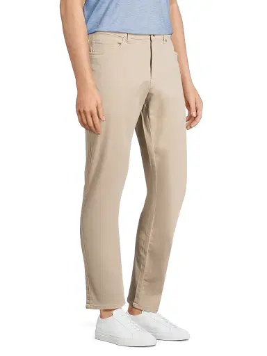 Peter Millar Men's Crown Stretch Cotton-Blend Five-Pocket Pants - Sand | Thumbnail 4