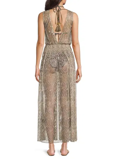 Ramy Brook Women's Sahana Animal Printed Cover-Up Maxi Dress | Thumbnail 5 Ramy Brook Women's Sahana Animal Printed Cover-Up Maxi Dress | Thumbnail 5