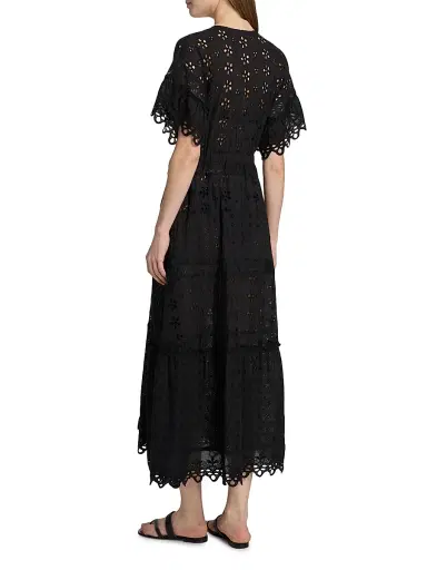 Ramy Brook Women's Janis Eyelet Cotton Cover-Up Maxi Dress | Thumbnail 4 Ramy Brook Women's Janis Eyelet Cotton Cover-Up Maxi Dress | Thumbnail 4