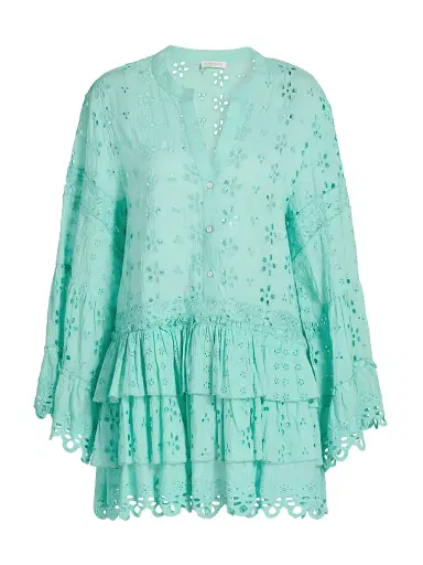 Ramy Brook Women's Roxanne Eyelet Cotton Minidress | Thumbnail 1