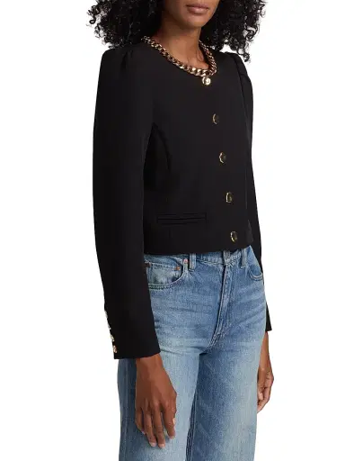 Generation Love Women's Chiara Chain-Embellished Crepe Jacket | Thumbnail 4