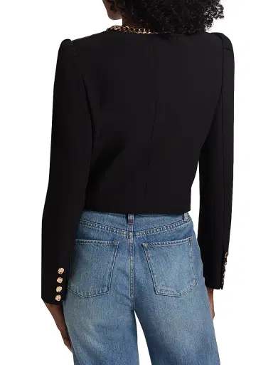 Generation Love Women's Chiara Chain-Embellished Crepe Jacket | Thumbnail 5