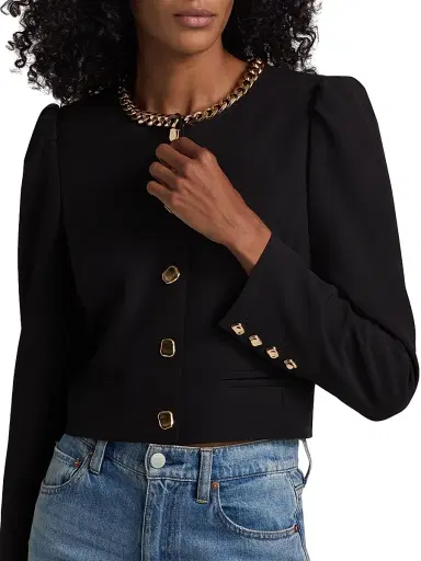Generation Love Women's Chiara Chain-Embellished Crepe Jacket | Thumbnail 6