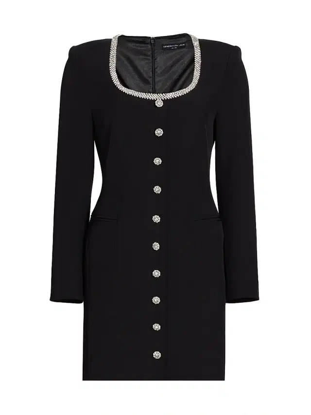 Generation Love Women's Payton Crystal-Embellished Sheath Minidress - Black