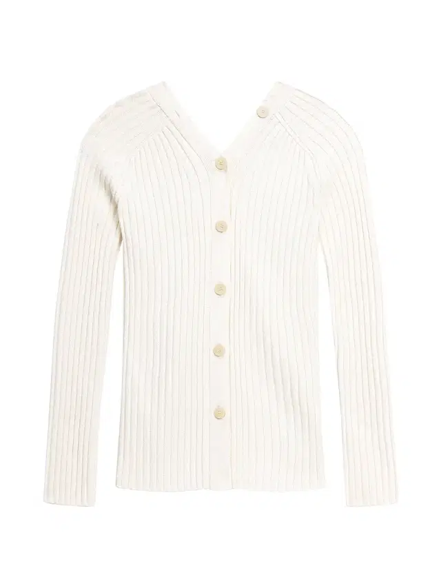 Theory Women's Long Open Back Ribbed Cardigan - White
