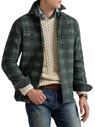 Polo Ralph Lauren Men's Two-Sided Jacquard Flannel Shirt | Thumbnail 3 Polo Ralph Lauren Men's Two-Sided Jacquard Flannel Shirt | Thumbnail 3