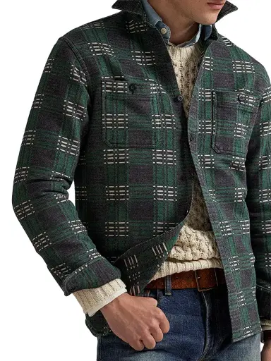 Polo Ralph Lauren Men's Two-Sided Jacquard Flannel Shirt | Thumbnail 5 Polo Ralph Lauren Men's Two-Sided Jacquard Flannel Shirt | Thumbnail 5