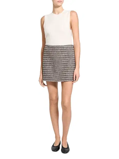Theory Women's Tweed A-Line Miniskirt - Shale Multi | Thumbnail 2 Theory Women's Tweed A-Line Miniskirt - Shale Multi | Thumbnail 2