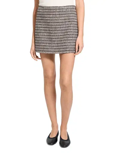 Theory Women's Tweed A-Line Miniskirt - Shale Multi | Thumbnail 3 Theory Women's Tweed A-Line Miniskirt - Shale Multi | Thumbnail 3