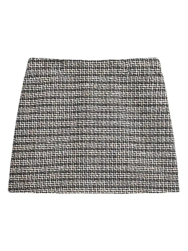 Theory Women's Tweed A-Line Miniskirt - Shale Multi