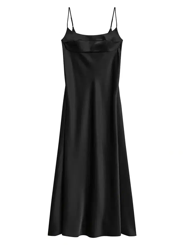 Theory Women's Satin Sculpted Slip Maxi Dress - Black