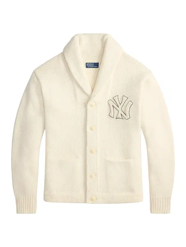 Polo Ralph Lauren Men's New York Yankees Shawl Cardigan - Andover Cream Combo