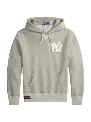 Polo Ralph Lauren Men's New York Yankees Cotton Fleece Hoodie - Dark Sport Heather | Thumbnail 1
