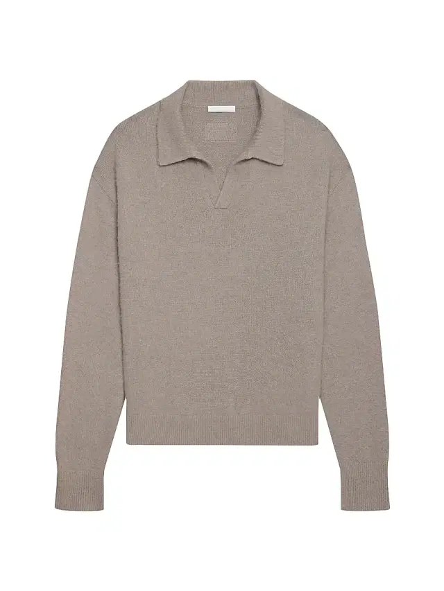 Helmut Lang Men's Brushed Polo Sweater - Fog