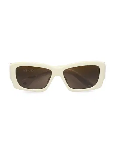 Jacquemus Women's Croisière 56MM Rectangular Sunglasses - White | Thumbnail 1 Jacquemus Women's Croisière 56MM Rectangular Sunglasses - White | Thumbnail 1