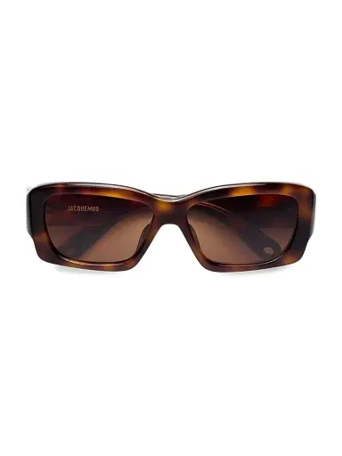 Jacquemus Women's Croisière 56MM Rectangular Sunglasses - Brown Pattern | Thumbnail 1