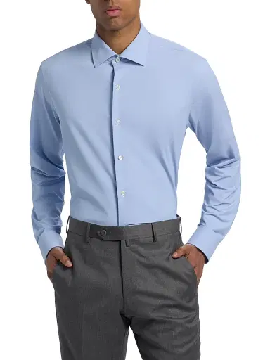 Saks Fifth Avenue Men's COLLECTION Micro Structure Active Shirt | Thumbnail 3 Saks Fifth Avenue Men's COLLECTION Micro Structure Active Shirt | Thumbnail 3