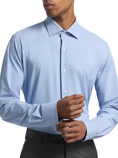 Saks Fifth Avenue Men's COLLECTION Micro Structure Active Shirt | Thumbnail 6 Saks Fifth Avenue Men's COLLECTION Micro Structure Active Shirt | Thumbnail 6