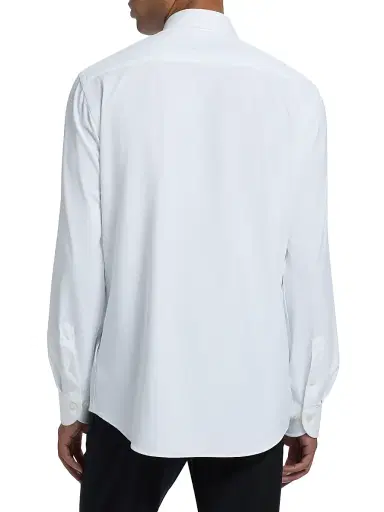 Saks Fifth Avenue Men's COLLECTION Solid Cotton Dress Shirt - White - Size 18 | Thumbnail 5