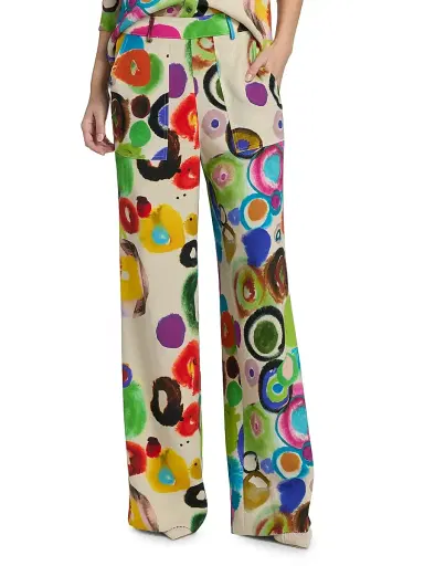 Libertine Women's JH Gouache Sailor Pants - Cream Multi - Size XL | Thumbnail 3 Libertine Women's JH Gouache Sailor Pants - Cream Multi - Size XL | Thumbnail 3