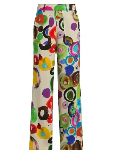Libertine Women's JH Gouache Sailor Pants - Cream Multi - Size XL | Thumbnail 1 Libertine Women's JH Gouache Sailor Pants - Cream Multi - Size XL | Thumbnail 1