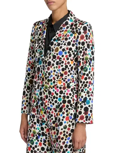 Libertine Women's Orpheus Silk-Blend Short Jacket - White Multi | Thumbnail 4 Libertine Women's Orpheus Silk-Blend Short Jacket - White Multi | Thumbnail 4