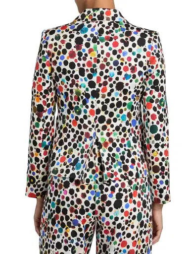 Libertine Women's Orpheus Silk-Blend Short Jacket - White Multi | Thumbnail 5 Libertine Women's Orpheus Silk-Blend Short Jacket - White Multi | Thumbnail 5