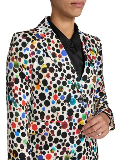 Libertine Women's Orpheus Silk-Blend Short Jacket - White Multi | Thumbnail 6 Libertine Women's Orpheus Silk-Blend Short Jacket - White Multi | Thumbnail 6