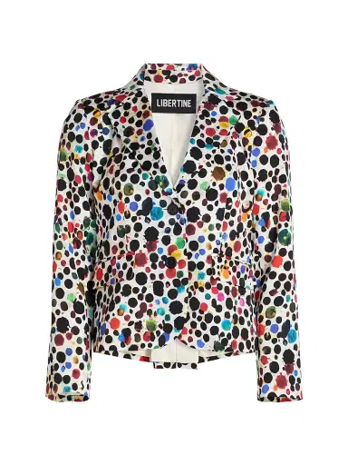 Libertine Women's Orpheus Silk-Blend Short Jacket - White Multi | Thumbnail 1 Libertine Women's Orpheus Silk-Blend Short Jacket - White Multi | Thumbnail 1