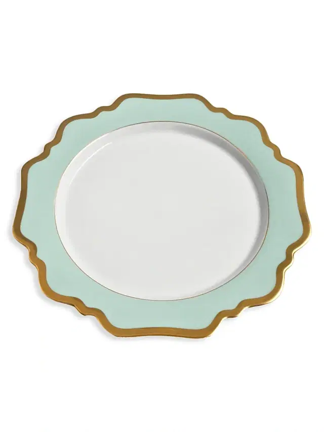 Anna's Palette Dinner Plate - Aqua Green