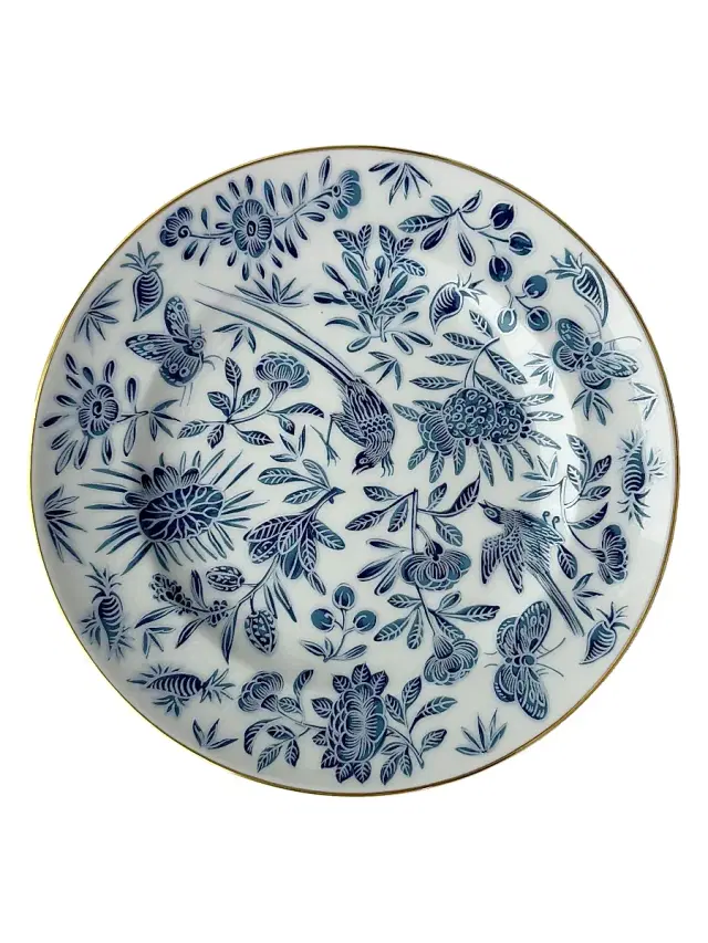 Sacred Bird & Butterfly Porcelain Bread & Butter Plate
