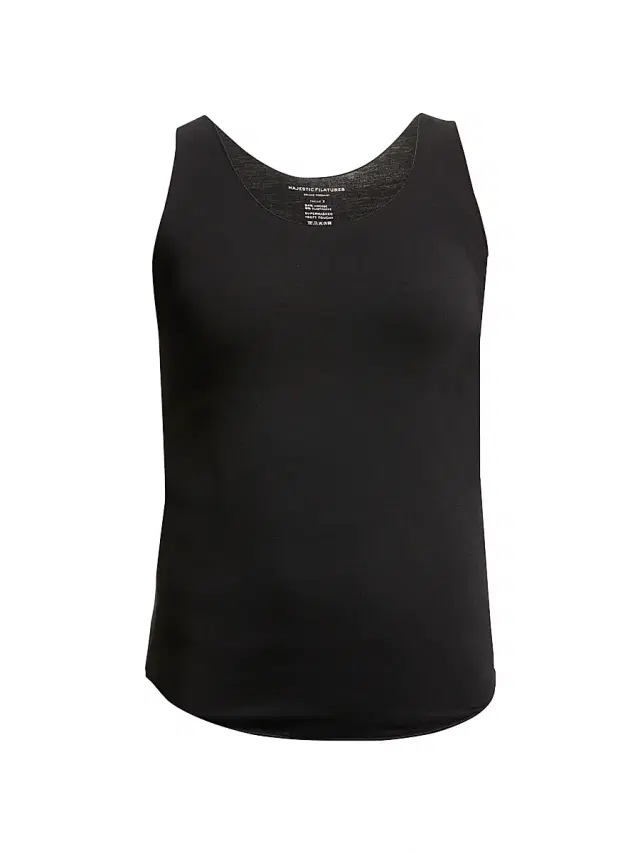 Majestic Filatures Women's Soft Touch Marrow-Edge Tank - Black