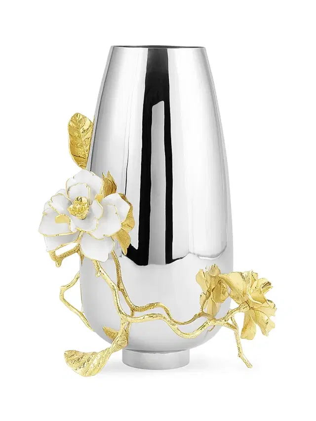 Michael Aram Large Gardenia Vase - Silver