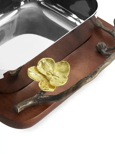 Michael Aram Gold Orchid Triple Bowl - Brown | Thumbnail 5 Michael Aram Gold Orchid Triple Bowl - Brown | Thumbnail 5