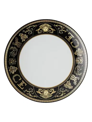 Versace Virtus Gala Porcelain Salad Plate - Black | Thumbnail 1 Versace Virtus Gala Porcelain Salad Plate - Black | Thumbnail 1